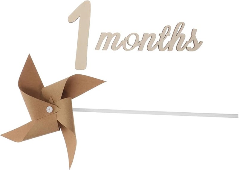 دعائم تصوير المواليد الجدد ديكور طاحونة هوائية لتذكار تصوير الشهر إعلان الميلاد - Image 1